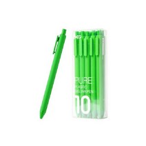 KACO PURE 컬러 소프트 젤펜 블랙심 0.5mm 10p G., 1개, 퍼플