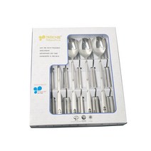 키친아트 하트샌딩 수저 5인세트( 숟가락5+젓가락5), 단품