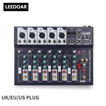 dj 사운드 오디로 믹싱 믹서 콘솔 7 채널 블루투스 usb 카드 프로 전문 디지털 휴대용 비디오 소비자 홈 레코딩 교회 음향, 우리 플러그