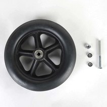 휠체어 앞 작은 바퀴 액세서리 6 7 8 인치 pu고무휠, E블랙(19-20cm) 8인치 확장-2개1쌍