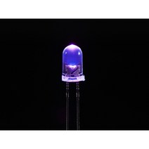 아두이노 LED(5파이 5mm 고급 고휘도 투명 보라색 LED Violet 발광다이오드), 묶음(10개)