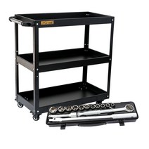 리벤토 3단 이동식 공구함+세신 소켓렌치세트 16PCS(둥근형 ) 복스알 MTB-720S 이동식공구대