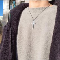 노블린 써지컬 서지컬 스틸 각인 십자가 명품 목걸이 선물