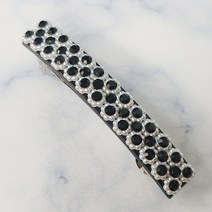 SUNNYDAY 국산 진주 꽃 큐빅 헤어 자동핀 일자핀 대핀 성인 여성 반머리 반묶음 헤어핀 머리핀 핸드메이드 삔 SS5