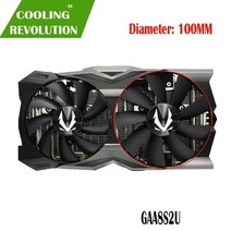 시로코팬 소형 저소음 87mm ga92s2h dc12v 100mm gaa8s2u dc12v zotac 게임용 4pin 그래픽 팬 geforce rtx 2070 rtx 2070, 에서 100mm