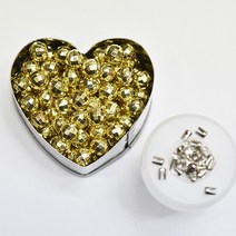 진주징 6미리 진주알 오로라 진주찡, 골드볼6미리:100개(가시침포함)