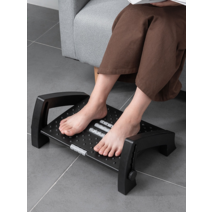 사무실 책상 발받침대 발쿠션 지압 발판, 하얀색