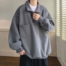 하프집업 반집업니트 남자 반집업맨투맨 머슬핏 니트 모자없는집업 케이블 반목폴라 핑크 카라 헨리넥