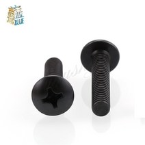 둥근머리볼트 TM M2M2.5 M3 M3.5 M4 M5 M6 나사 필립스 트러스 버섯 머리 볼트 5-50 개 검정색, [05] M2 50pcs, [01] 4mm, 50개