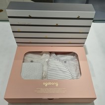 아가방 아가방 출산 백일선물로 좋은 내의 우주복 모자 턱받이세트