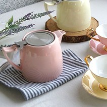 거름망이 있어 실용적인 로렐 티포트 4color, 아이보리(옐로우)