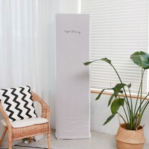 린넨 삼성 무풍 엘지 휘센 캐리터 듀얼 에어컨 커버 스탠드형 덮개 가리개, 에어컨커버스탠드_그레이