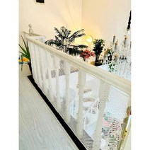 낙하물방지망 계단안전망 추락방지망 어린이 안전 방충망 방호망 그물망, 흰색 높이 90cm x 길이 100cm