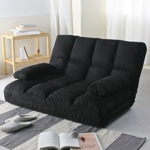[리비니아] 침대보다 편안한 호텔소파원단 소파베드 1인용 2인용 + 쿠션 2개 2type 2size, 블랙