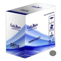 케이블메이트 CAT5e UTP 100M 그레이 랜케이블 단선 제작용 시공용
