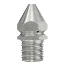 Ursmart 1/4 '파이프 클리닝 노즐 파이프 클리닝 호스 용 스틸 노즐, 3x1.2cm, 실버