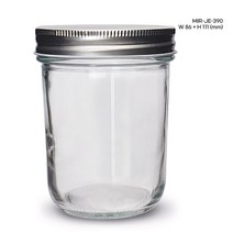 유리병 미르 젤리 390ml 수입양념병 잼병 밀폐용기, 실버