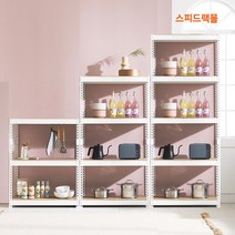 스피드랙 3단 4단 5단 화이트 앵글 철제선반 무볼트 조립식 선반 베란다 펜트리 선반장 창고 수납 다용도, 5단   600   600   2100