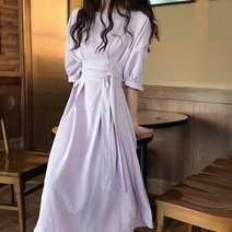 [랜덤플레이] 5부 소매 간절기 하객룩 데일리 원피스