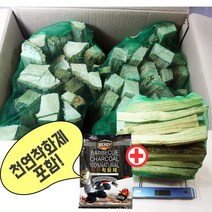 국산 참나무장작 10kg 20kg 착화제포함 캠핑용 나무장작 바베큐장작 불멍, 에이캐슬B(20kg)