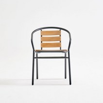 A9133 가든 체어 스틸암 2colors, 월넛