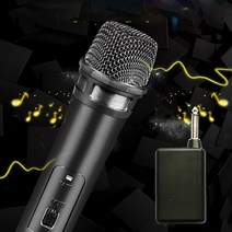강의용무선마이크 무선기가폰 강의용마이크 무선 핸드 헬드 마이크 녹음 무대 스피커 노래, 검은색