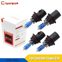 Cawanerl-자동차 라이트 할로겐 램프 4X100W 9004 9007 4300K 12V 하이/로우 빔 링컨 타운 카 1990, 한개옵션1, 한개옵션0