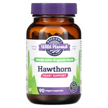 Oregons Wild Harvest 오레곤스 와일드 하베스트 산사나무 호손 추출물 Hawthorn 90캡슐