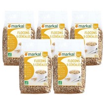 Markal 마칼 밀 귀리 호밀 보리 쌀 5가지 곡물 시리얼 플레이크 500g 5팩