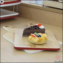 식사대접 요리자격증학원 깔끔한디자인 대나무도마 우드손잡이도마 나무손잡이도마, 화이트