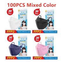 Mascarillas ffp2 어린이 키즈 KN95 마스크 niños fpp2 colores homologada espaa a ffp2mask 6-14 Years Boys Gir, 100PCS Mixed Color B