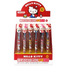 2500 헬로키티 피규어 3색 볼펜 - 4개