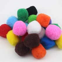 [홈앤스쿨] 칼라 뿅뿅이 (50mm) 폼폼이 솜방울 단색 혼합색상 일반, 주황