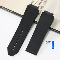 위블로 빅뱅 호환 시계줄 클래식 퓨전 유니버스 시리즈용 시계 액세서리 밴드 26mm x 남성용 여성용 블랙 실리콘 HUBLOT 호환용 스트랩