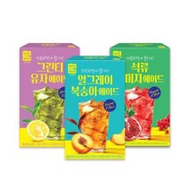 녹차원 [녹차원] 신상에이드 3종 (그린티유자+석류오미자+얼그레이복숭아) [시원한 맛있는맛] [녹차원] 신상에이드 3종 (그린티유자+석류오미자+얼그레이복숭아) [정성가득한 맛좋은], 4세트