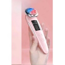 초음파 갈바닉 마사지기 홈 케어 페이스 리프팅 피부, 빨간색