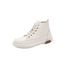 피카소 여성용 발편한 소가죽 데일리 하이탑 스니커즈 306