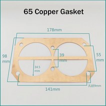 공압 부품 공기 압축기 가스켓 밸브 플레이트 실린더 인라인 벨트 피스톤 오일 종이 패드 2 개, 01 Copper Gasket