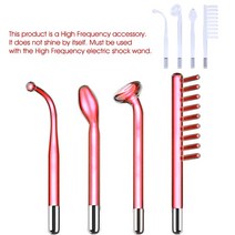 갈바닉 얼굴 고주파 피부 마사지기 초음파 가정용 홈케어 DARSONVAL 4Pcs 고주파 얼굴 MushroomNozzle 첨부, 02 빨간