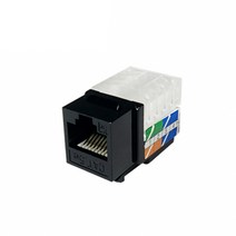랜스타플러스 UTP CAT.5E 8P8C 키스톤잭 모듈 L형 (화이트 검정), LSP-EIC-UKBK 검정