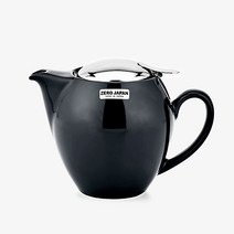 제로재팬 도자기 라운드티팟 3인용 580ml 블랙