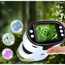 디지털 전자 현미경 확대경 휴대용 고화질, 스크린-(32G 현미경) 화이트+블루