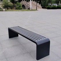 버스정류장의자 병원 카페 공원 대기 벤치, 블랙 1.0 x 0.4 x 0.45m