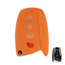 바이어블 현대 신형 4버튼 스마트 키 실리콘 케이스 VA-S13, 오렌지