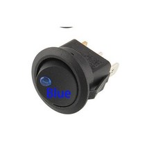 SPST 스위치 온 오프 캣 12V LED 로커 스위치 LED 도트 라이트 LED 조명 자동차 대시 보드 대시 보트 토글 3 핀, 2pieces, Cat eye-bule