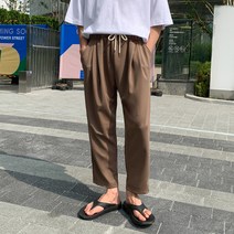 [맨드리]편안한 원턱 밴딩팬츠