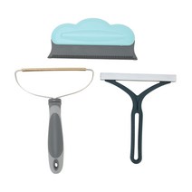 재사용 가능한 휴대용 의류 린트 리무버 세트 강아지 고양이 소파 매트 카펫 러그 담요 털 제거 3 피스, 한개옵션0