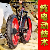 전기 MTB 산악 자전거 리튬 배터리 와이드 타이어 26인치 27단 자전거, 27단 48V 주행 20km~30km