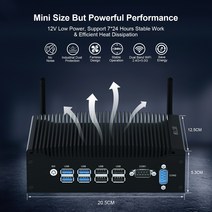 미니컴퓨터 PC 노트북 2023 HYSTOU 임베디드 미니 인텔 코어 i5 i7 DDR3L, 5.4G DDR4  128G SSD - Intel Co
