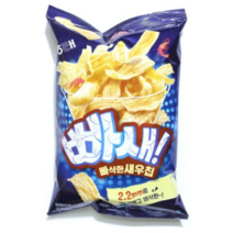 해태제과 빠새 빠삭한새우칩, 60g, 3개